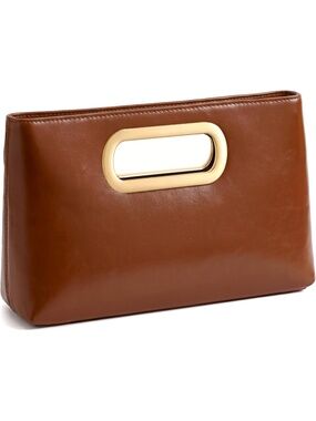 〽️ Women's Brown Clutch Purses Magnetic Detachable Chain Evening Handbag